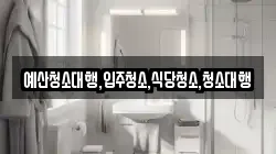 예산청소대행,입주청소,식당청소,청소대행