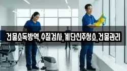 건물소독방역,수질검사,계단신주청소,건물관리