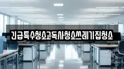 긴급특수청소고독사청소쓰레기집청소